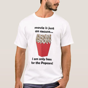 T-shirt Je ne suis ici que pour le pop-corn Citation drôle