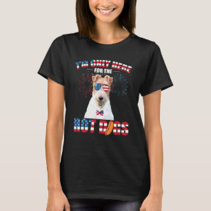 T-shirt Je Ne Suis Ici Que Pour Les Chiens Chauds Fils Fox