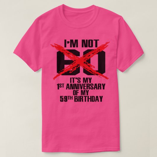 T-shirt Je ne suis pas 60 (Design devant)