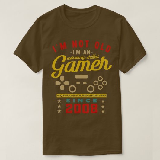 T-shirt Je Ne Suis Pas Ancien Im A Qualifié 2008VideogameG (Design devant)