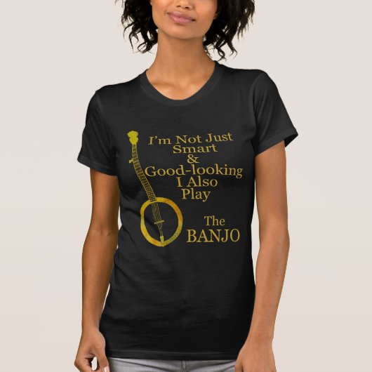 T-shirt Je ne suis pas banjo simplement intelligent et (Devant)