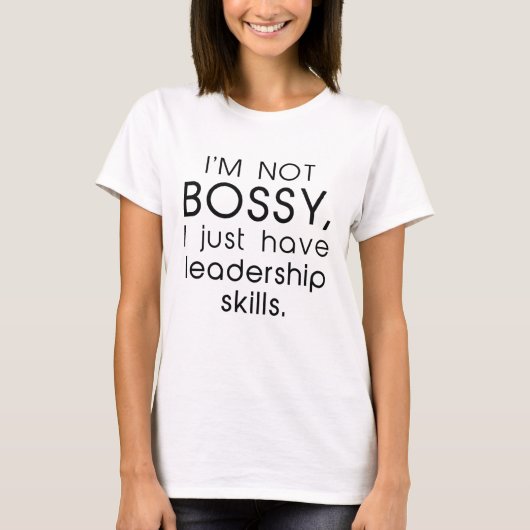T-shirt Je ne suis pas Bossy (Devant)