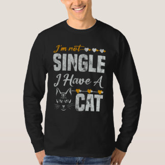 T-shirt Je ne suis pas célibataire, j'ai un chat Chat