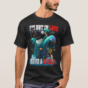 T-shirt Je ne suis pas célibataire j'ai une baleine Valent