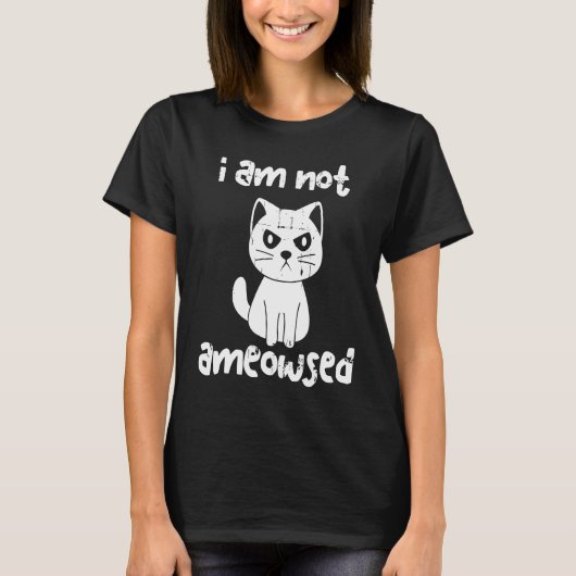 T-shirt Je Ne Suis Pas Connu Maigre Chaton Et Chat (Devant)
