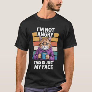 T-shirt Je ne suis pas en colère, c'est juste pour les amo