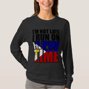 T-shirt Je ne suis pas en retard Je cours à l'heure philip