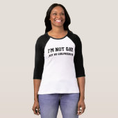 T-shirt Je ne suis pas gai (mais mon amie est) (Devant entier)