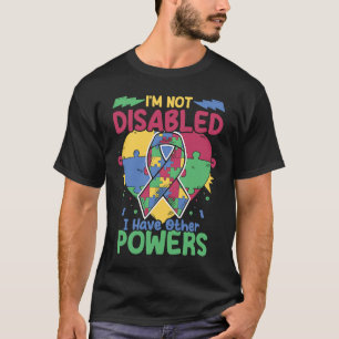 T-shirt Je ne suis pas handicapé Autistic Puzzle Support A