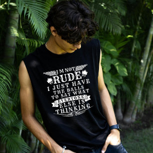 T-shirt Je ne suis pas impoli, j'ai juste les couilles pou