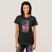 T-shirt Je ne suis pas la plupart des femmes Drapeau améri (Devant entier)