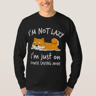 T-shirt Je ne suis pas Lazy Shiba Inu Loafer Dog