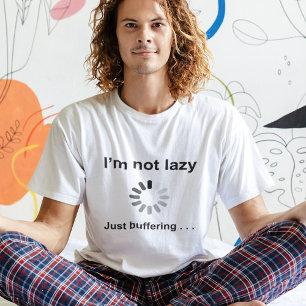 T-shirt Je ne suis pas paresseux - Je tamponne - Blague de