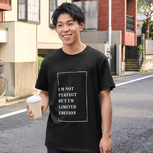T-shirt Je ne suis pas parfait mais typographie d'édition 