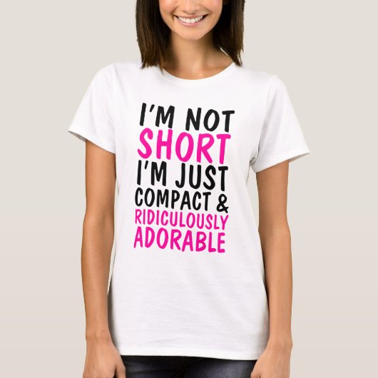 T-shirt Je ne suis pas sous peu simplement compact et (Devant)