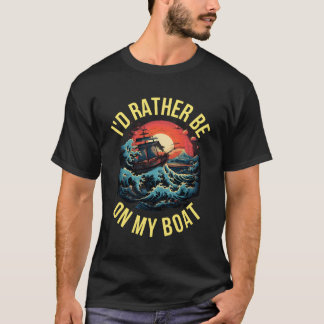 T-shirt Je Ne Suis Pas Sur Mon Bateau