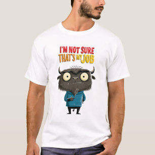 T-shirt Je ne suis pas sûr que ce soit mon travail Yak drô
