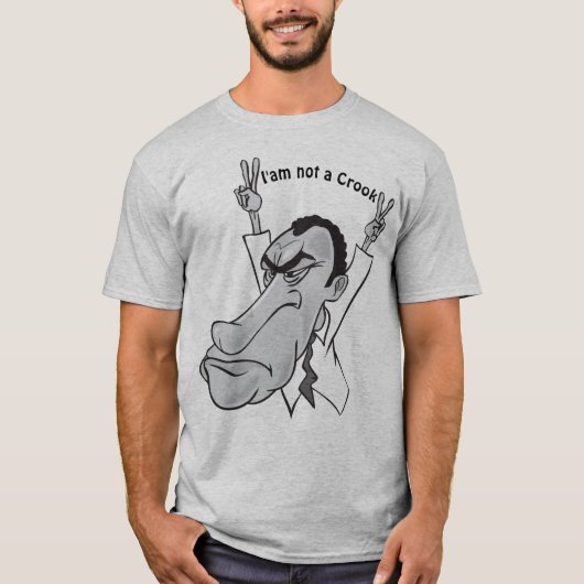 T-shirt Je ne suis pas un Crook Nixon (Devant)