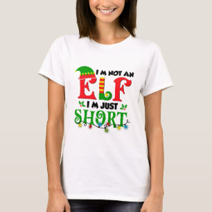 T-shirt Je Ne Suis Pas Un Elfe Juste Court Drôle Noël Homm