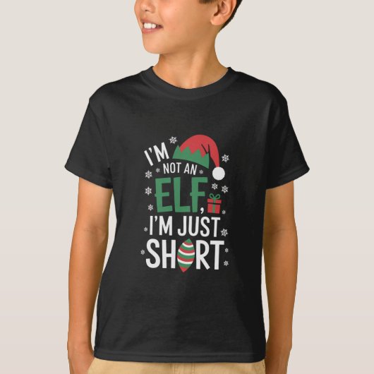 T-shirt Je ne suis pas un elfe juste un court Noël drôle N (Devant)