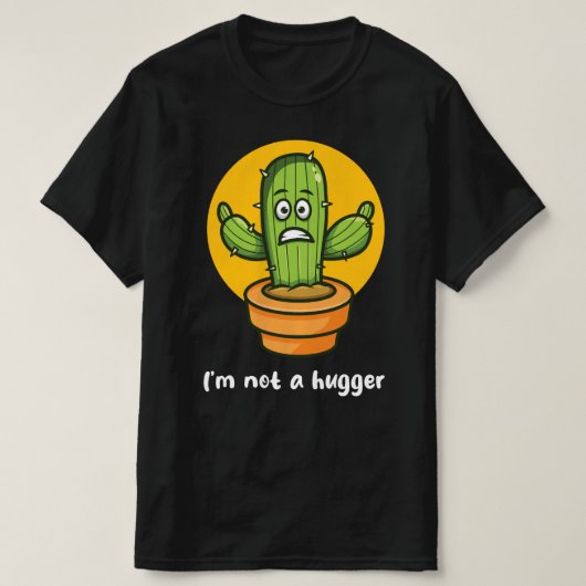 T-shirt Je ne suis pas un hugger (Design devant)