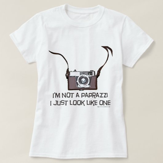 T-shirt Je ne suis pas un paparazzi (Design devant)