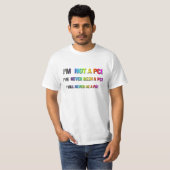 T-shirt Je ne suis pas un PC ! (Devant entier)