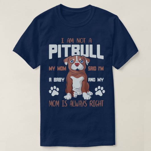 T-shirt Je Ne Suis Pas Un Pitbull Je Suis Un Ba (Design devant)