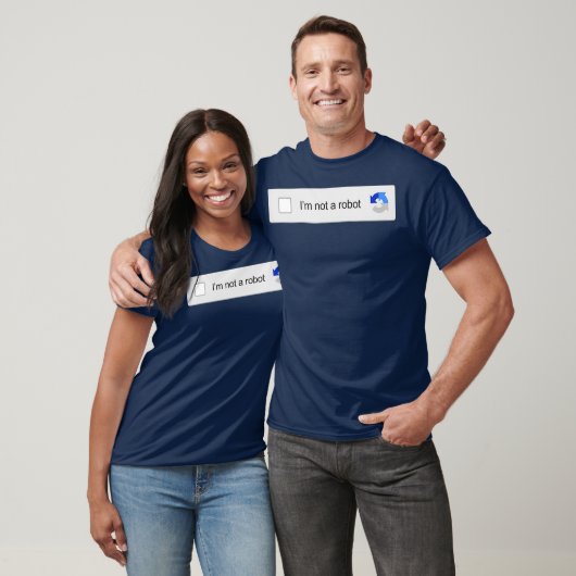 T-shirt Je Ne Suis Pas Un Robot Captcha Vérification Mèmes (Unisexe)