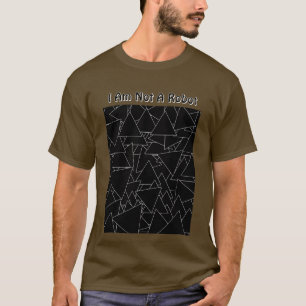 T-shirt Je ne suis pas un robot homme marron