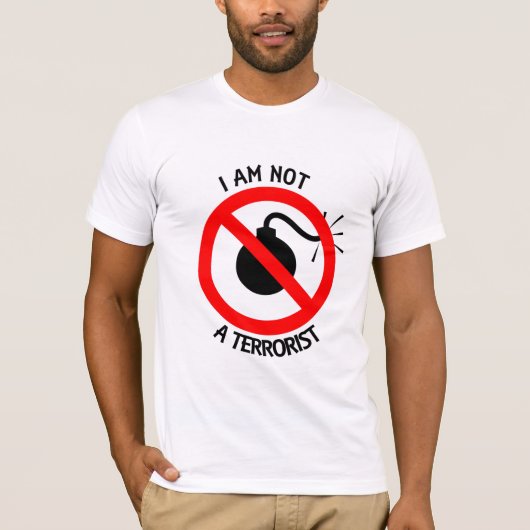 T-shirt Je ne suis pas un terroriste (Devant)