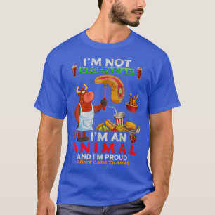 T-shirt Je ne suis pas végétarien, je suis un animal et j'