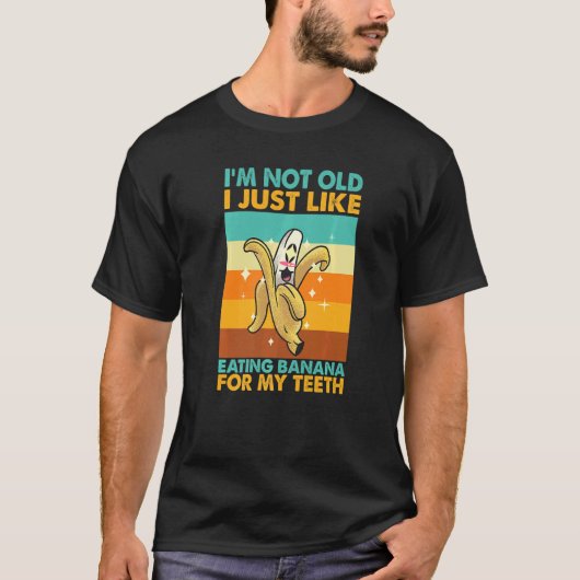 T-shirt Je ne suis pas vieux, j'aime juste manger de la ba (Devant)
