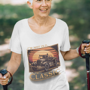 T-shirt Je ne suis pas vieux Je suis classique, beauté cla