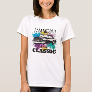 T-shirt Je ne suis pas vieux, je suis Classique Éclaboussu
