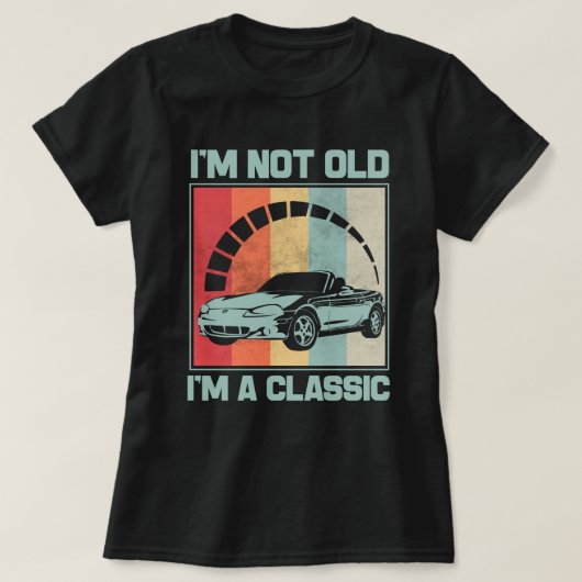 T-shirt Je ne suis pas vieux Je suis un classique -MAZDA M (Design devant)