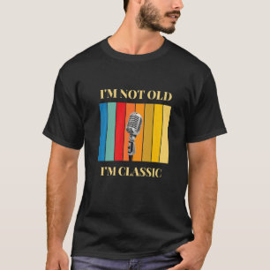 T-shirt Je ne suis pas vieux Je suis un micro classique