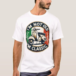 T-shirt Je ne suis pas vieux, je suis un scooter moto clas