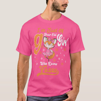 T-shirt Je Ne Suis Qu'Une Fille De 9 Ans Qui Aime Les Rena