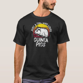 T-shirt Je ne suis qu'une fille qui aime les cochons de Gu