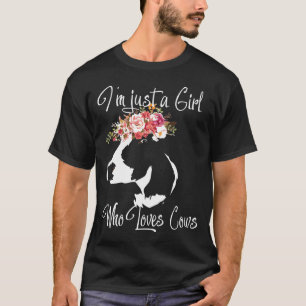 T-shirt Je Ne Suis Qu'Une Fille Qui Aime Les Vaches Premiu