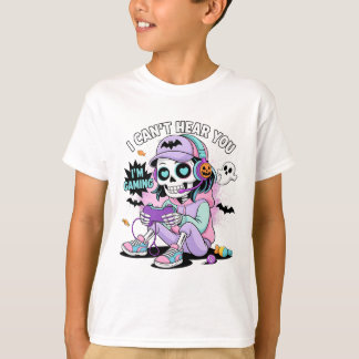 T-shirt Je ne t'entends pas Je suis en train de jouer Fill