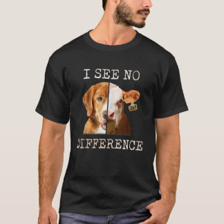 T-shirt Je Ne Vois Aucune Différence Végétarien Végétarien