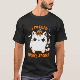 T-shirt Je nécessite des friandises effrayantes Chat lunat