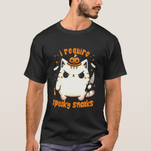 T-shirt Je nécessite des friandises effrayantes Chat lunat