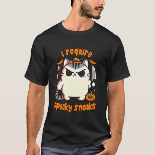 T-shirt Je nécessite des friandises effrayantes Chat lunat