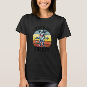 T-shirt Je nécessite un maillot de snacks Cowboy chat Chat