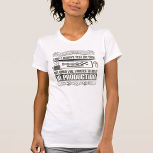 T-shirt Je n'examine pas toujours mon code