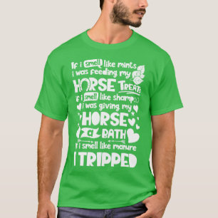 T-shirt Je Nourrissais Mon Cheval Équitation Racing Filles
