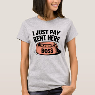 T-shirt Je paie juste le loyer ici Citation drôle de pat